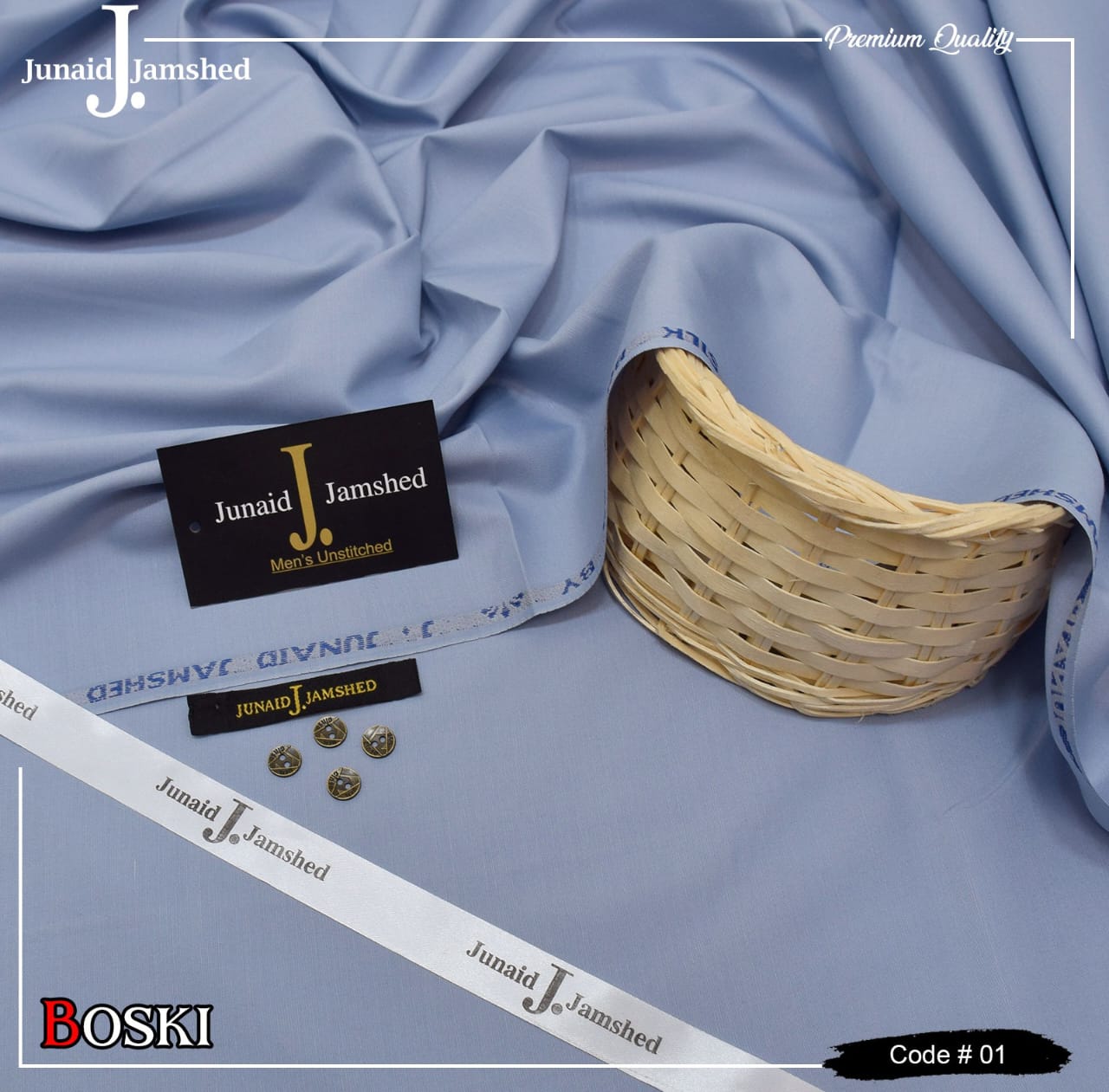 J. By Junaid Jamshed Boski Wash&Wear Unstitched Vol 16