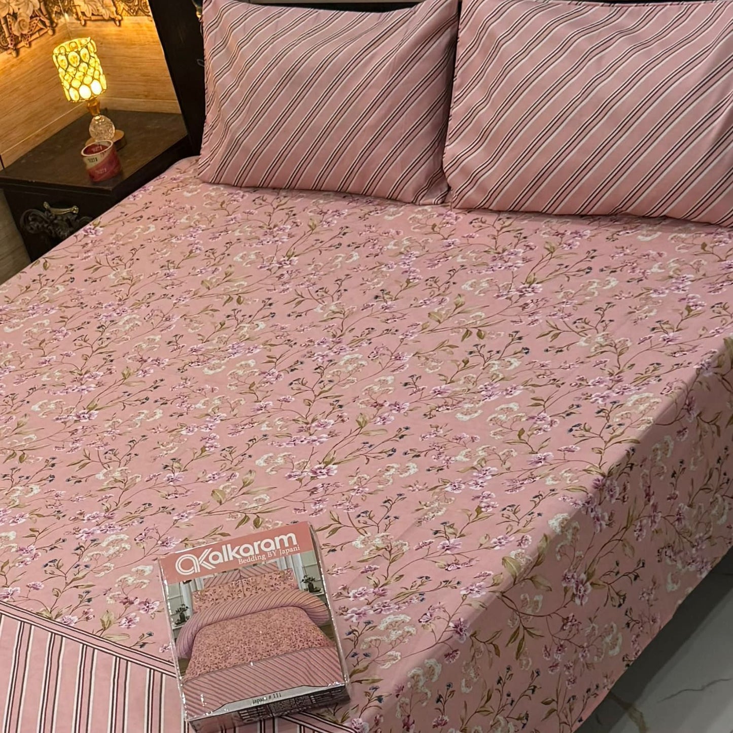 King Size Cotton 3PC Bedsheet
