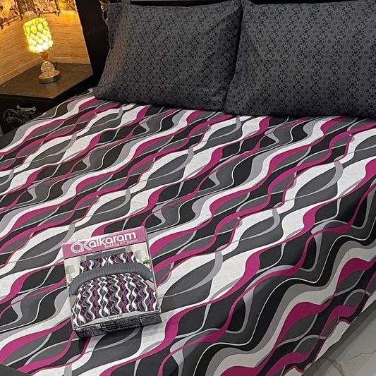 King Size Cotton 3PC Bedsheet