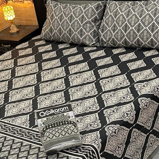 King Size Cotton 3PC Bedsheet
