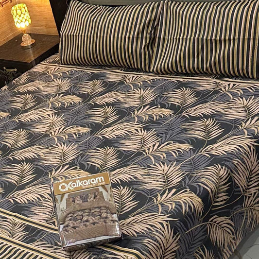 King Size Cotton 3PC Bedsheet