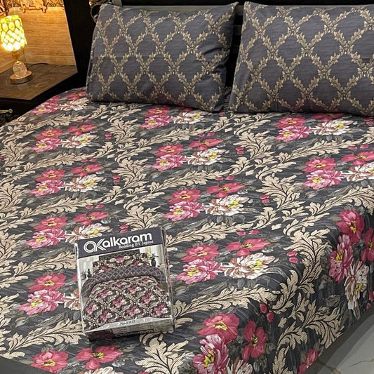 King Size Cotton 3PC Bedsheet